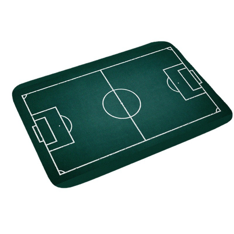 Alfombrilla de franela para campo de fútbol transfronterizo Alfombrilla absorbente para puerta de baño Alfombrilla antideslizante para puerta de entrada
