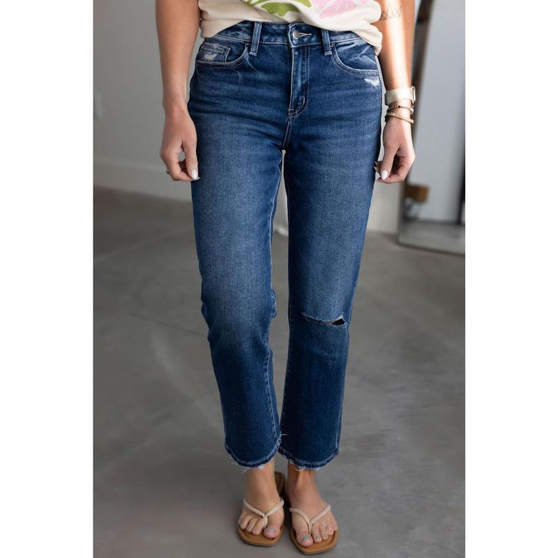 D7673 Dropshipping Aliexpress Amazon Cross-Border New Flying Monkey Straight Jeans Men's Jeans