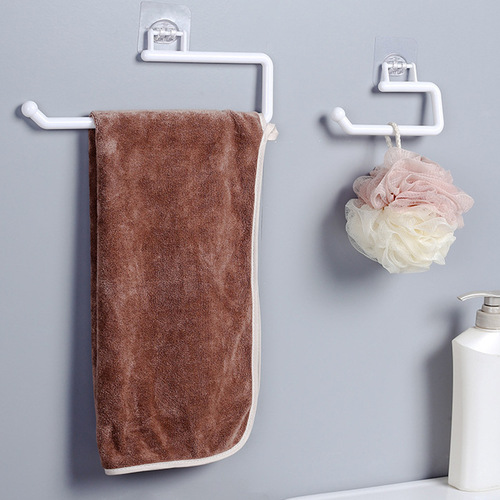 No punching towel rack, bathroom plastic roll rack, kitchen wall hanging lazy rag rack, bathroom towel rack
