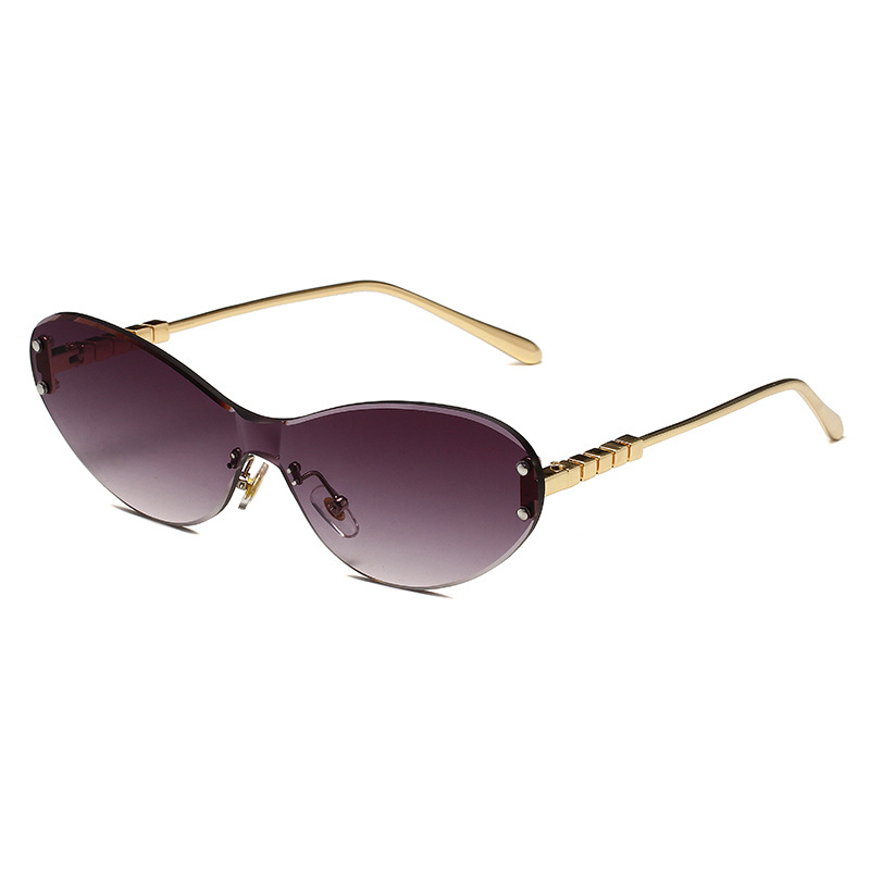 Men's Sunglasses New Ring Shaped Frameless Ocean Lens Sunglasses Anti Ultraviolet Catwalk Outdoor Driving Sunshade Fashion Sunglasses_viptrois.com