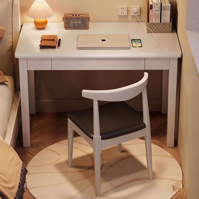 All-solid wood desk for bedroom, student study desk, small apartment office desk, home computer desk, simple study writing desk