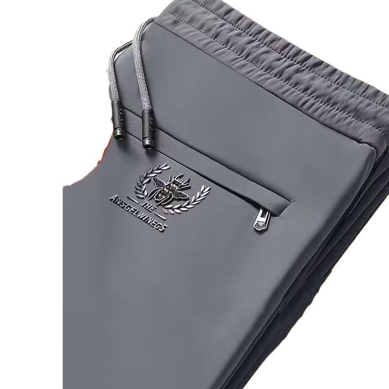 Autumn and Winter fleece-lined Thickened Men's Casual Pants Warm Pants Straight Lamb Velvet Sports Pants All-match Trendy Men's Pants