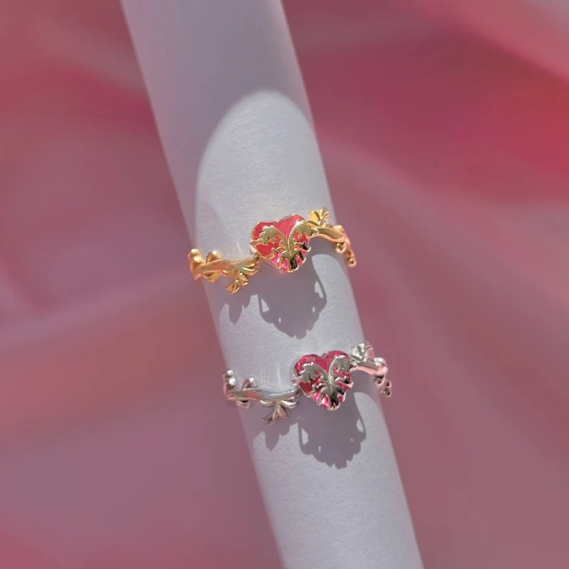 Elegant Heart Shape Alloy Plating Women's Adjustable Ring display picture 4