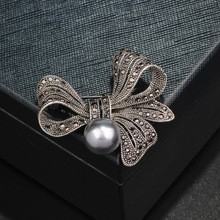 轻奢日韩蝴蝶结镶钻胸针高档精致百掿胸针高级小众西服别针女批发