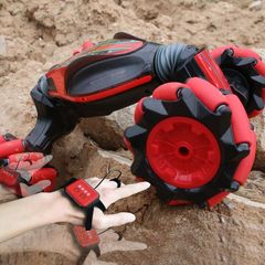 Cross-border gesture sensing transforming remote control car for children boys toy stunt twist transforming electric quad remote control car