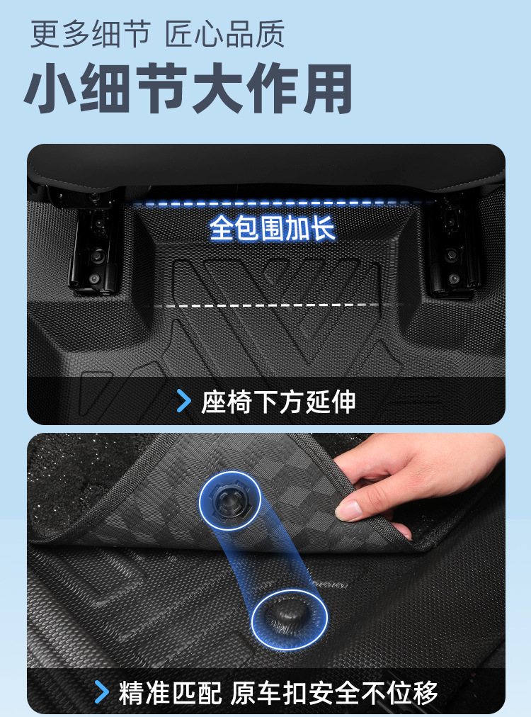 Special Door Sill Full Surround Tpe Car Floor Mats, Special Wear-Resistant, Waterproof, Non-Slip, Full Coverage Floor Mats for Special Vehicles