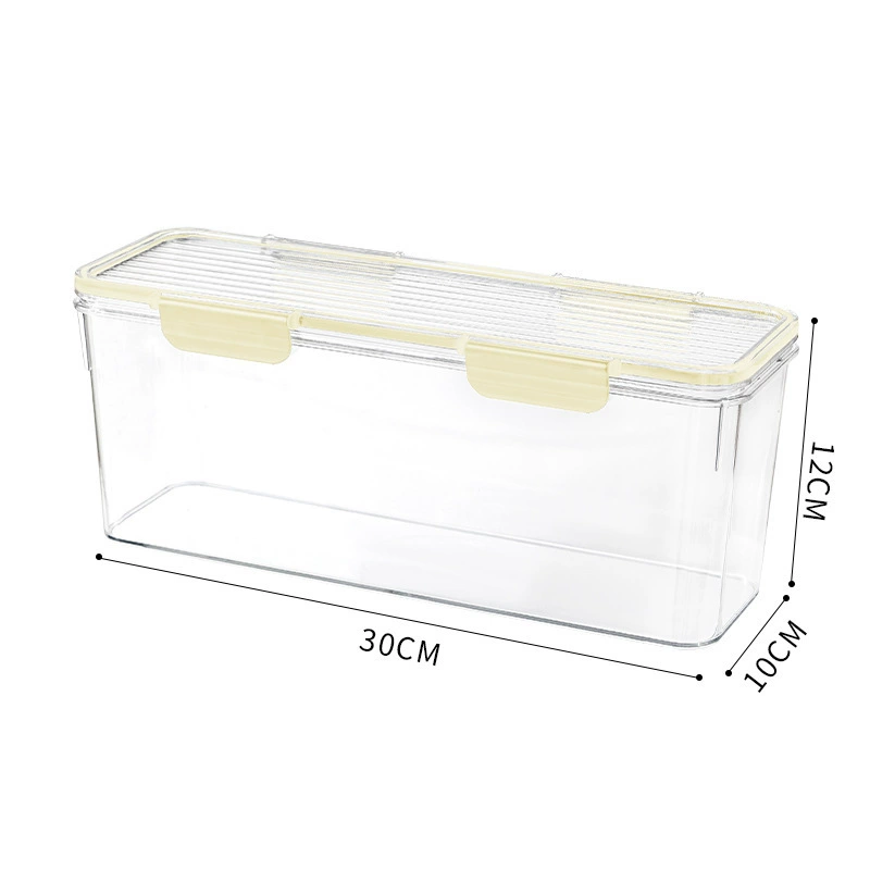 PET Noodle Storage Box QC3791, PET+TPR Airtight Stackable, Small & Large