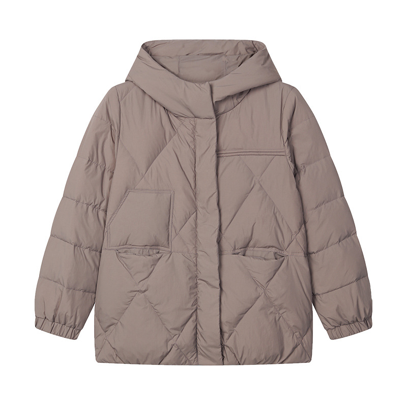 Casual plus size Hooded White Duck Down Jacket 2024 Winter New Thickened and Fat Middle-aged Fashion Down Jacket