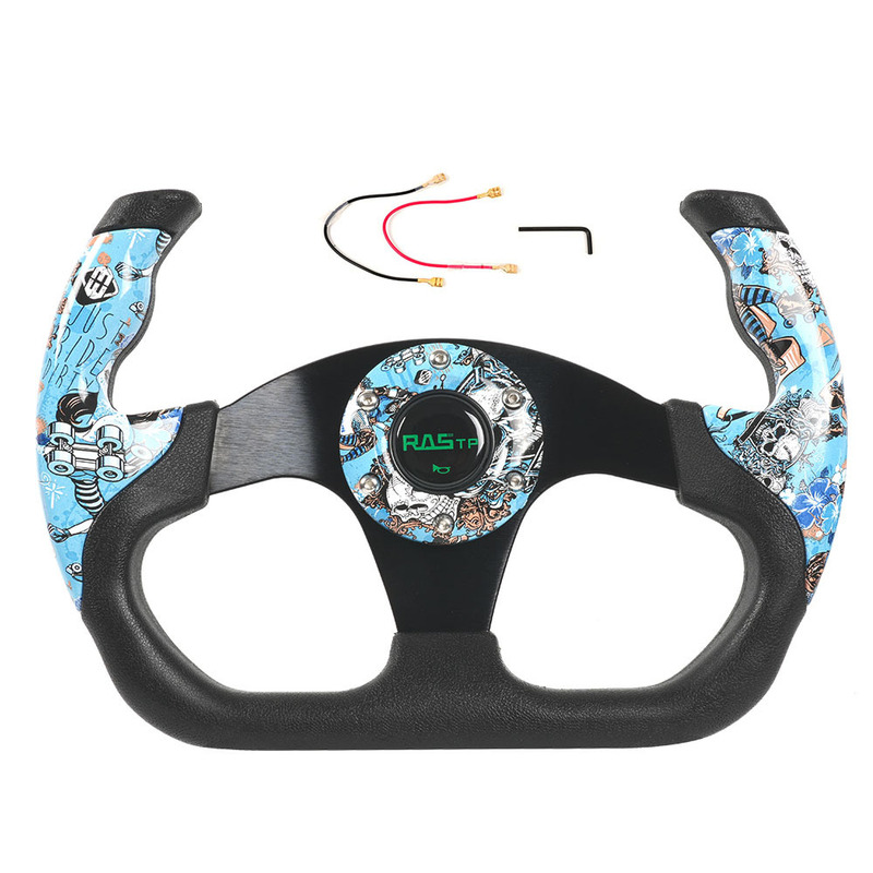 車のハンドルの個性はレーシングゲームのビーチカーのカートの13インチのステアリングホイールの落書きのステアリングを改造します。|undefined