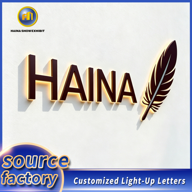 Stainless steel backlit resin letters, frameless letters, LED acrylic mini letters, advertising signs, illuminated letters