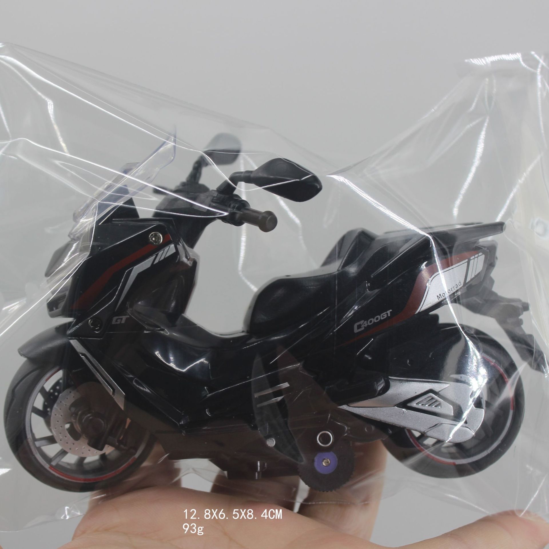 OPP 가방 93G 검정색 H7788-5 시뮬레이션 오토바이 모델 12.8X6.5X8.4CM