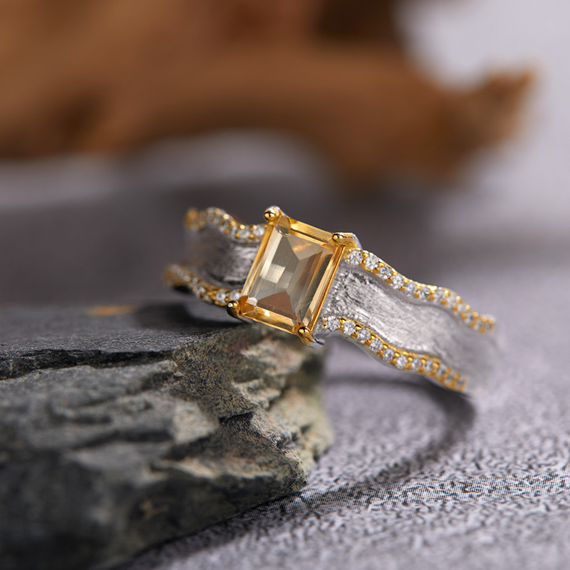 6g Weight Crystal Inlay Material Open Rings Classification Adjustable Ring Size 1 Piece Quantity Holiday, Daily Occasion 925 Sterling Silver Material Geometric Pattern Women's Gender Inlay Design Casual, Simple Style Style 925 Sterling Silver Crystal Geometric Open Rings 8
