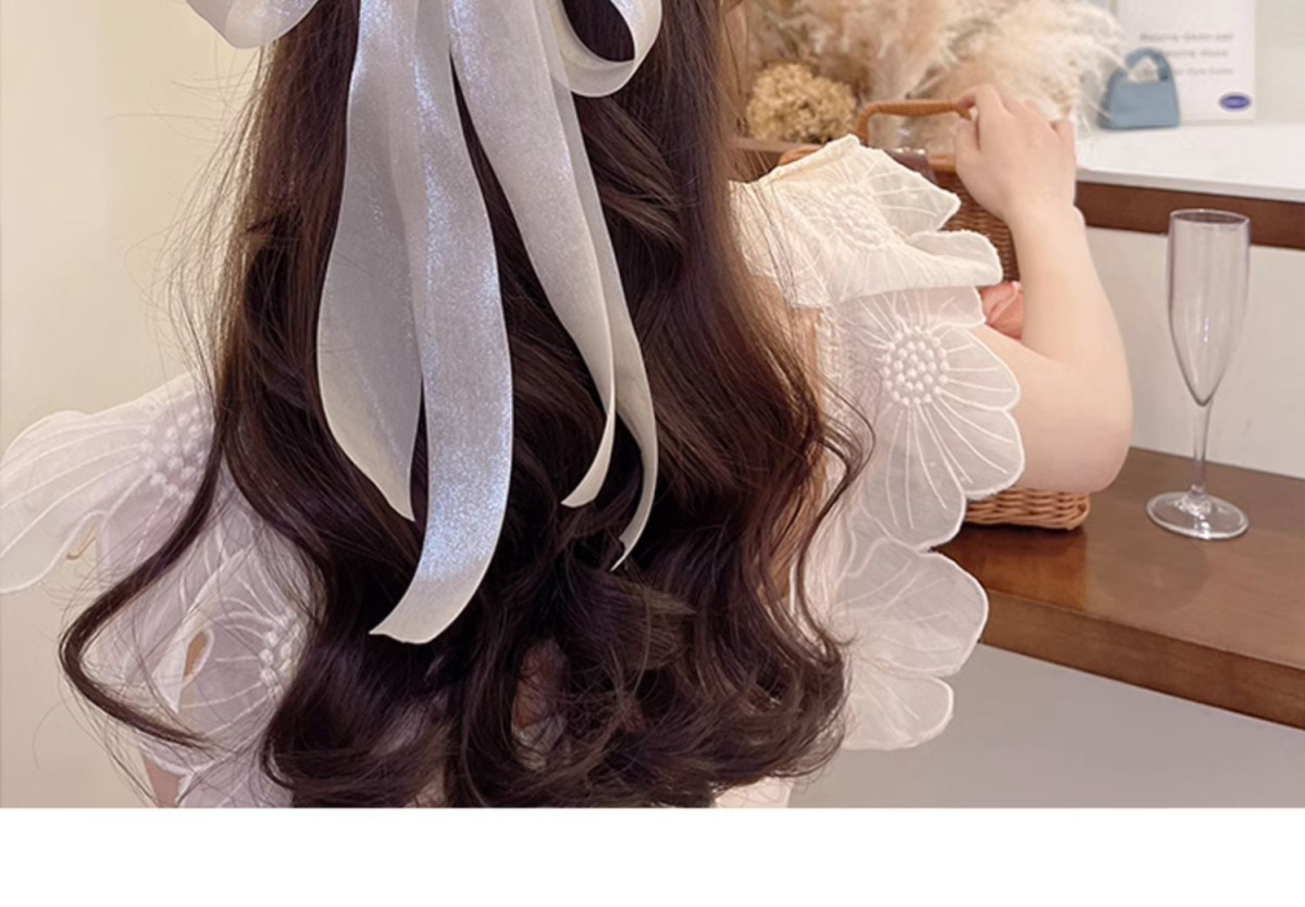 Women's Sweet Bow Knot Gauze Hair Clip display picture 4