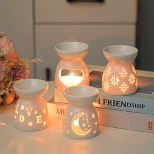 Cross-border for ceramic aromatherapy furnace hollow aromatherapy essential oil creative home crafts manufacturers wholesale