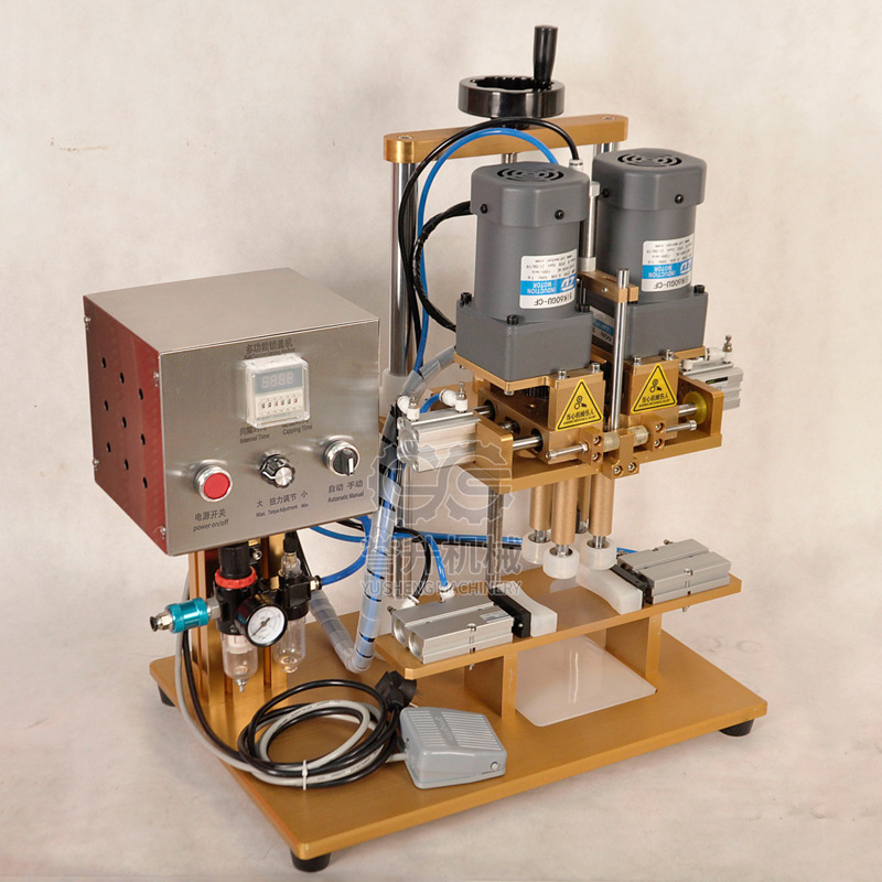 Máquina automática de tornillo de tapa apretadora botella de boca de pato frotadora de tapa de botella de plástico bloqueadora de tapa de botella de pulverización línea de montaje máquina de tornillo de tapa