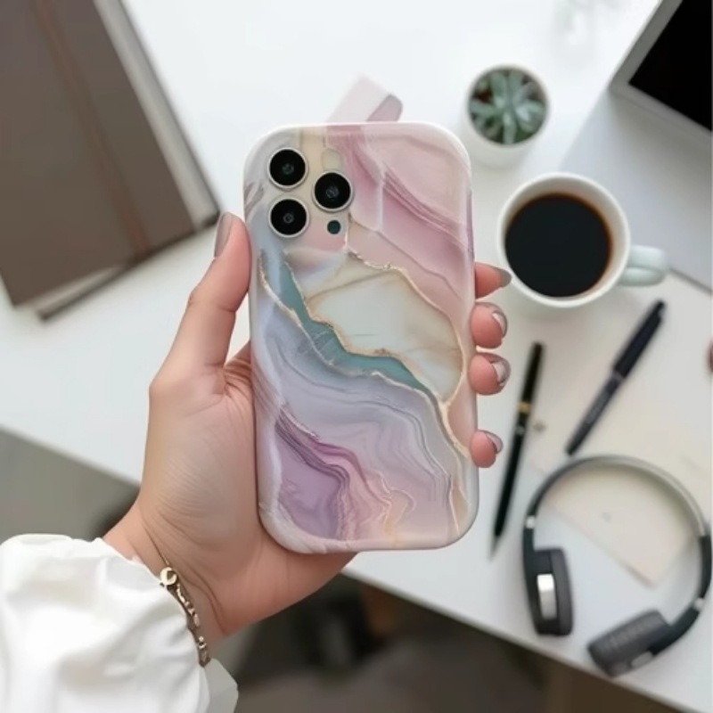 Patrón de mármol para Apple 16Promax funda para teléfono móvil Anti-caída iPhone15 Japón y Corea del Sur ins14/13 Europa y América 12