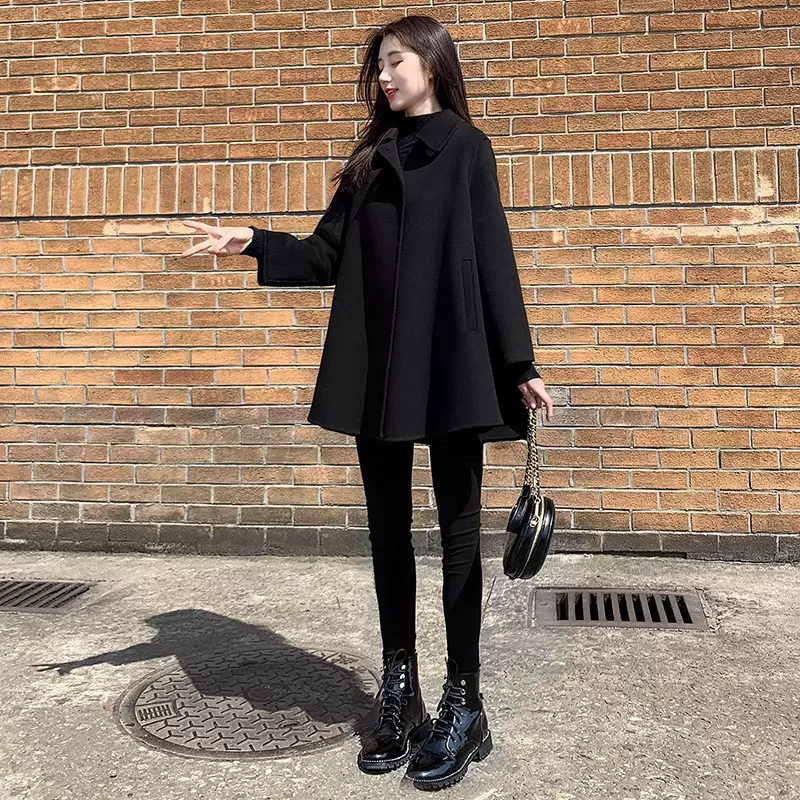 双面羊绒大衣女短款修身显瘦小个子高端羊毛呢外套女2024秋冬新款