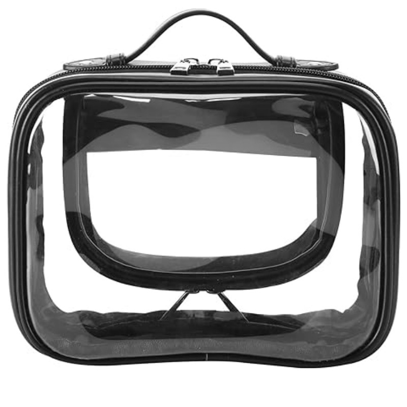 Bolsas de lavado de PVC suspendidas en stock, bolsas transparentes para viajes, bolsas transparentes portátiles para mujeres y hombres