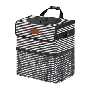 Cross-border car trash can with lid foldable ice pack portable leak-proof waterproof storage bag car hanging ice pack