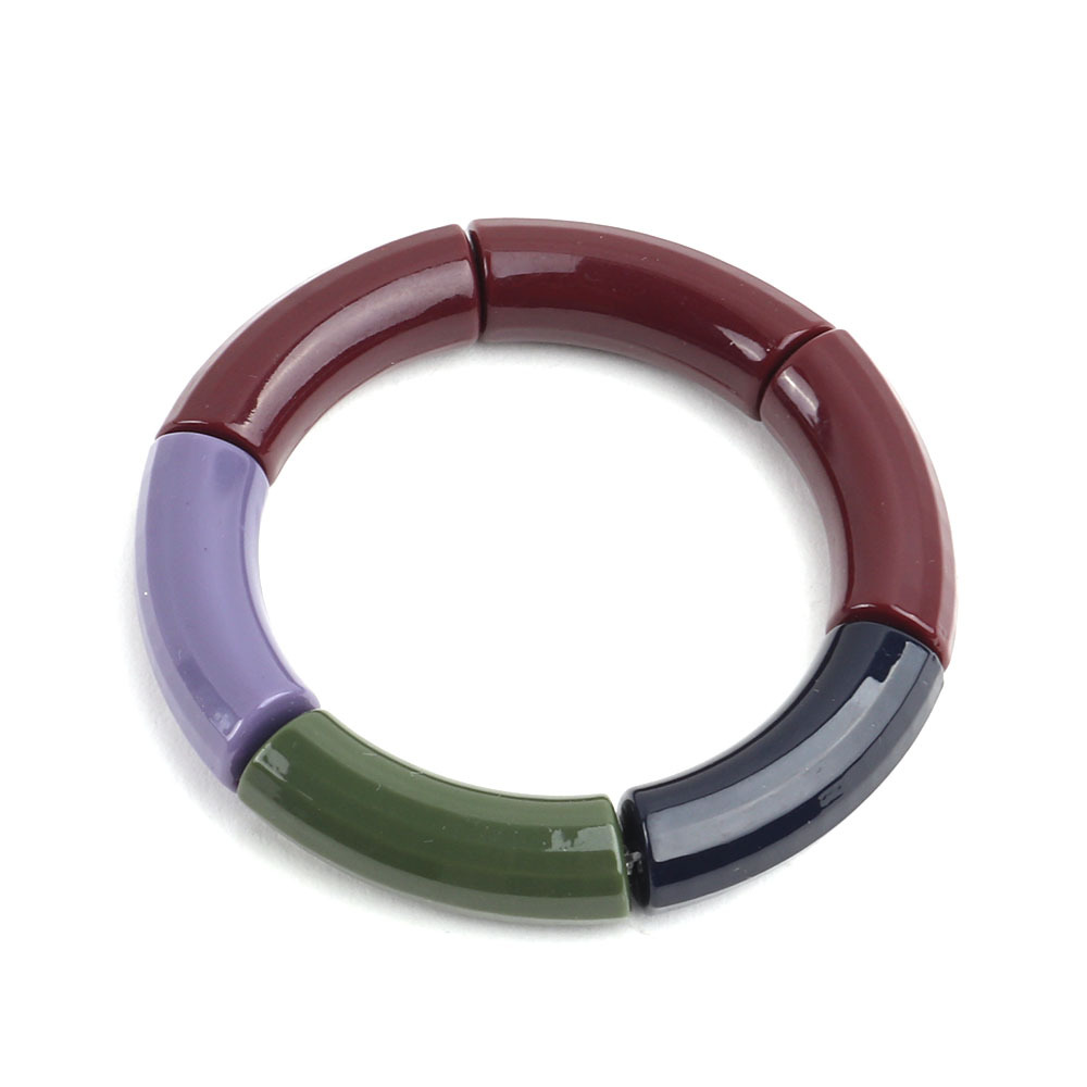 Fashion Simple Cold Edge Angle Color Elastic Elbow Beads String Bracelet