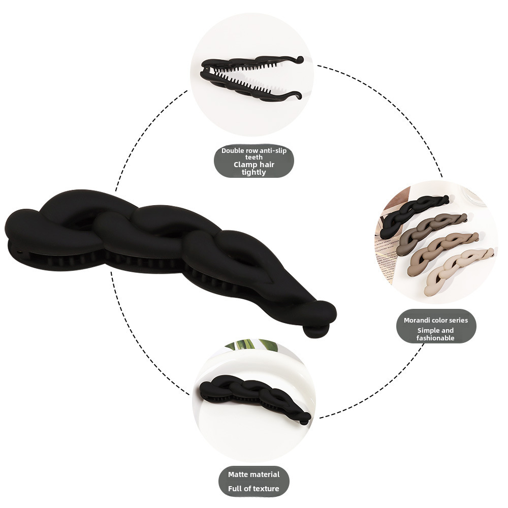 Barrette banane minimaliste pour queue de cheval haute mate_voghion.com