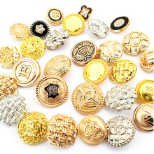 时尚土金色高脚手缝金属纽扣大衣风衣外套纽扣15MM--25MM扣子批发