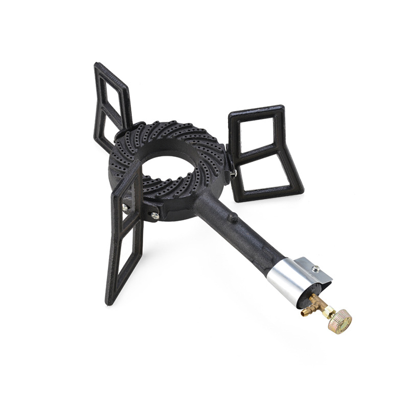 Estufas de hierro cruzado transfronterizas con múltiples cabezas de horno al aire libre camping portátil estufa de gas de fuego rápido estufa de horno de hierro fundido de ahorro de energía estufa de cabezas de horno