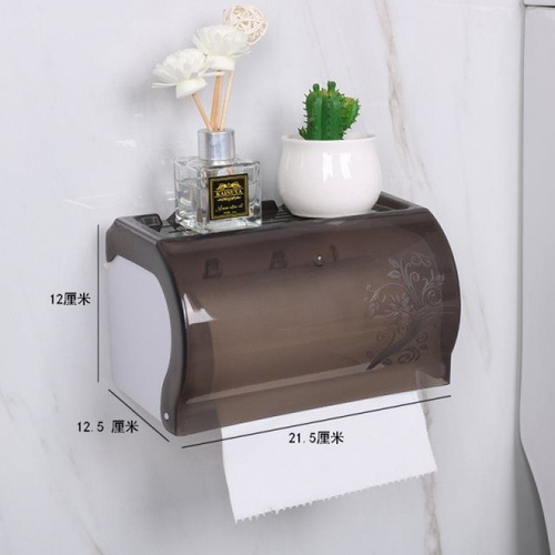 Sanitary Napkin Holder Without Punctures, Creative Adhesive Cup Toilet Bathroom Tissue Roll Holder for Home Waterproof Toilet Paper Holder