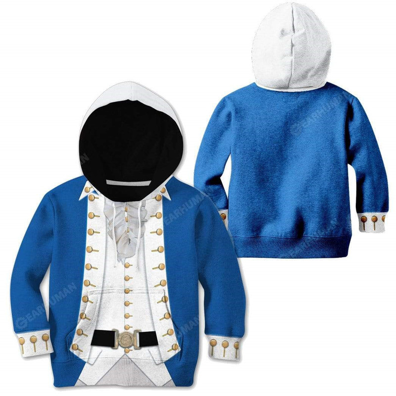 European and American Children's Clothing Historical Figure Series Princess War 3D Digital Print Hooded Sweatshirt Cosplay Long Sleeve