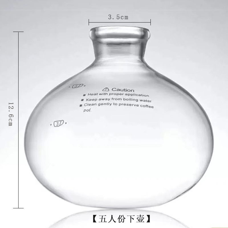 Cafetera de sifón Cafetera de sifón Cafetera de café Manual Kit de accesorios de vidrio superior e inferior Un conjunto completo