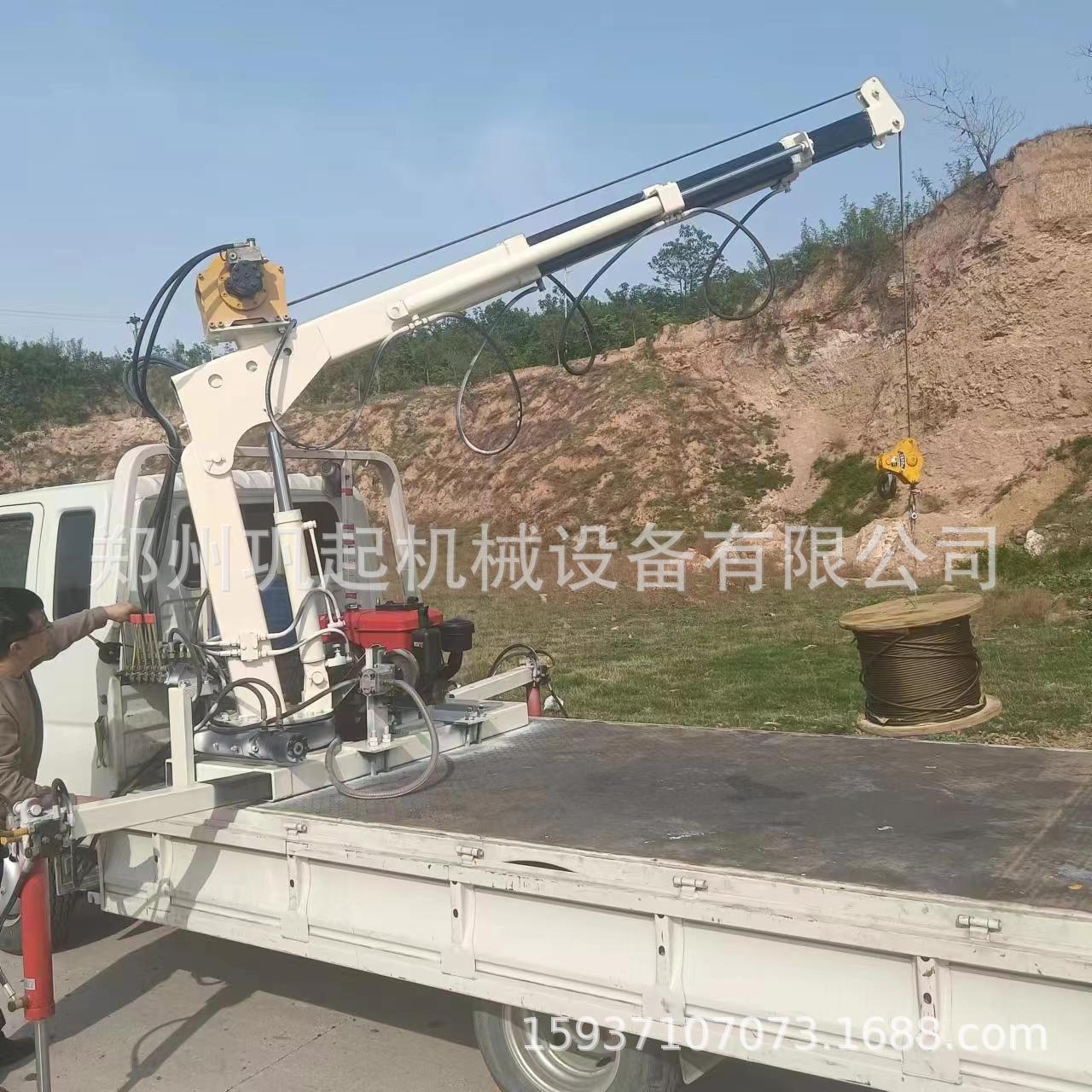 家用小型随车吊 车载吊机 12v24V500公斤1吨货车车用液压车载小吊