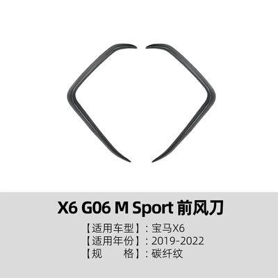 Big Surrounded, Bmw X6 G06 m Sport - front-air-knife-carbon-fiber-pattern