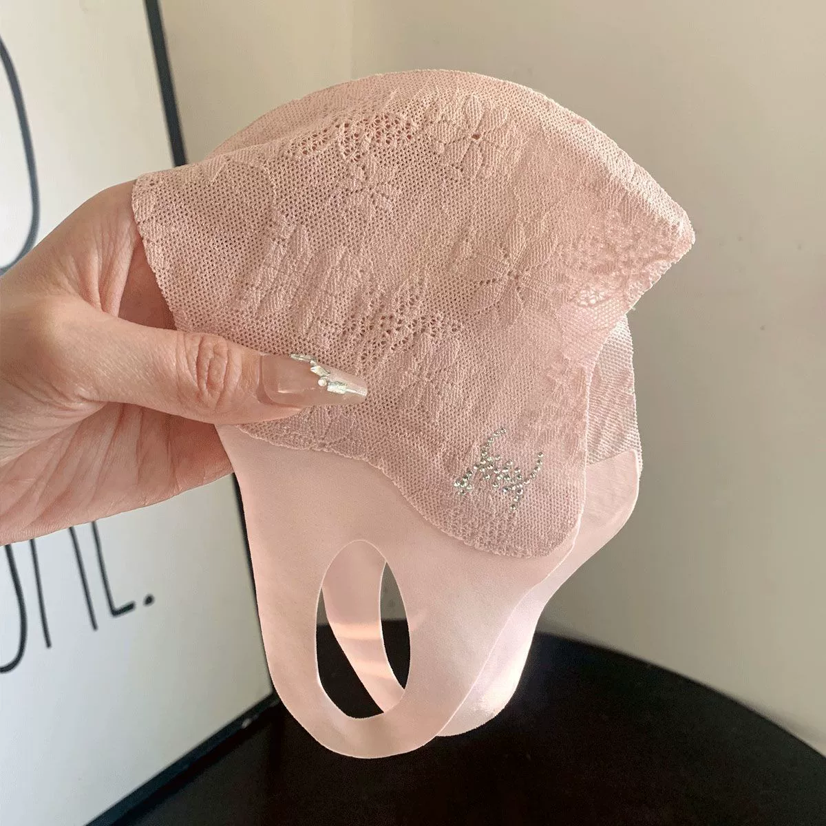 Кружевная солнцезащитная маска для женщин с хорошим внешним видом, защита глаз из ледяного шелка, дышащая и легкая летняя маска с защитой от ультрафиолета, моющаяся.