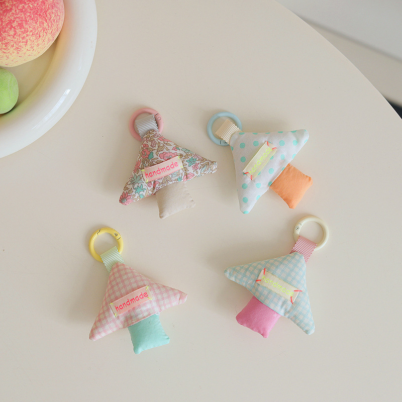 Japanese and Korean Spring and Summer Color Triangle Mushroom Pendant Candy Color Keychain Funny Pendant Mobile Phone Bag Accessories