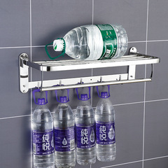 Cross-border 304 stainless steel towel rack hotel engineering bathroom towel rack folding bathroom storage rack storage rack