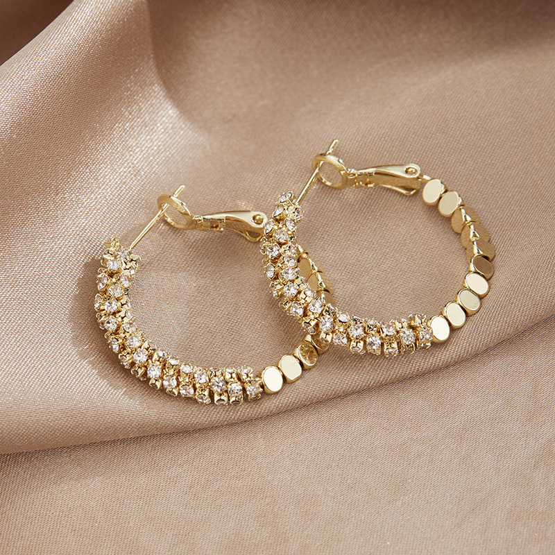 골드 - 브로큰 실버 귀걸이 [색상 보존을 위한 리얼 골드 전기도금]