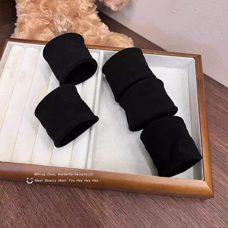 Anillo para el cabello de oso simple de alta elasticidad sin costuras Cuerda para el cabello de cola de caballo alta Banda de goma femenina Cuerda para atar Albóndigas simples Accesorios para el cabello
