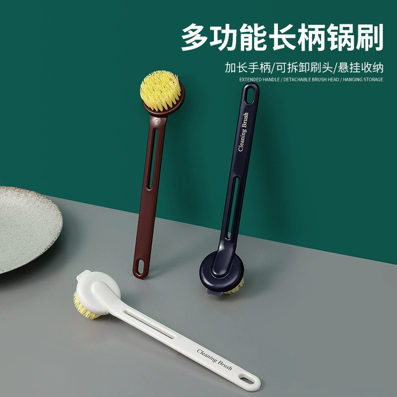 Long handle removal -to -clean pot brush home kitchen small brush brush pot stove cleaning brush without sticking oil cooker brush to wash the dishes