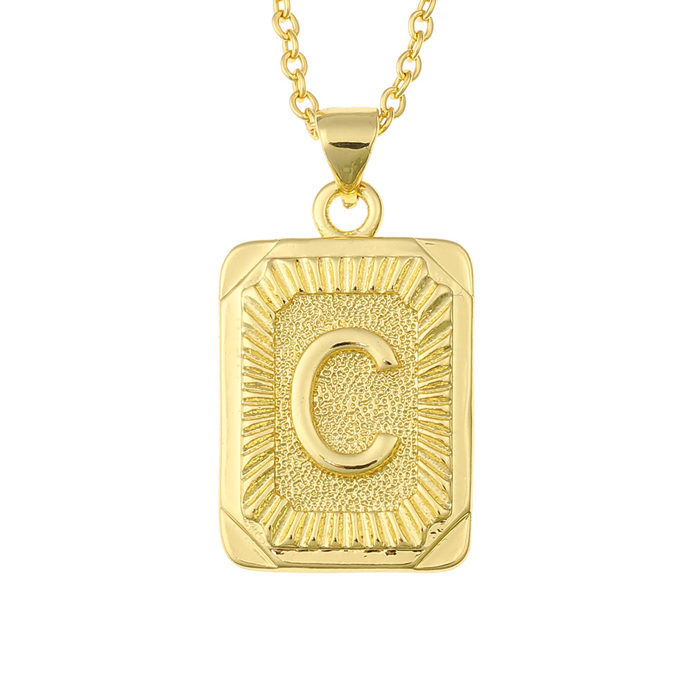 Fashion 26 English Letter Copper Necklace