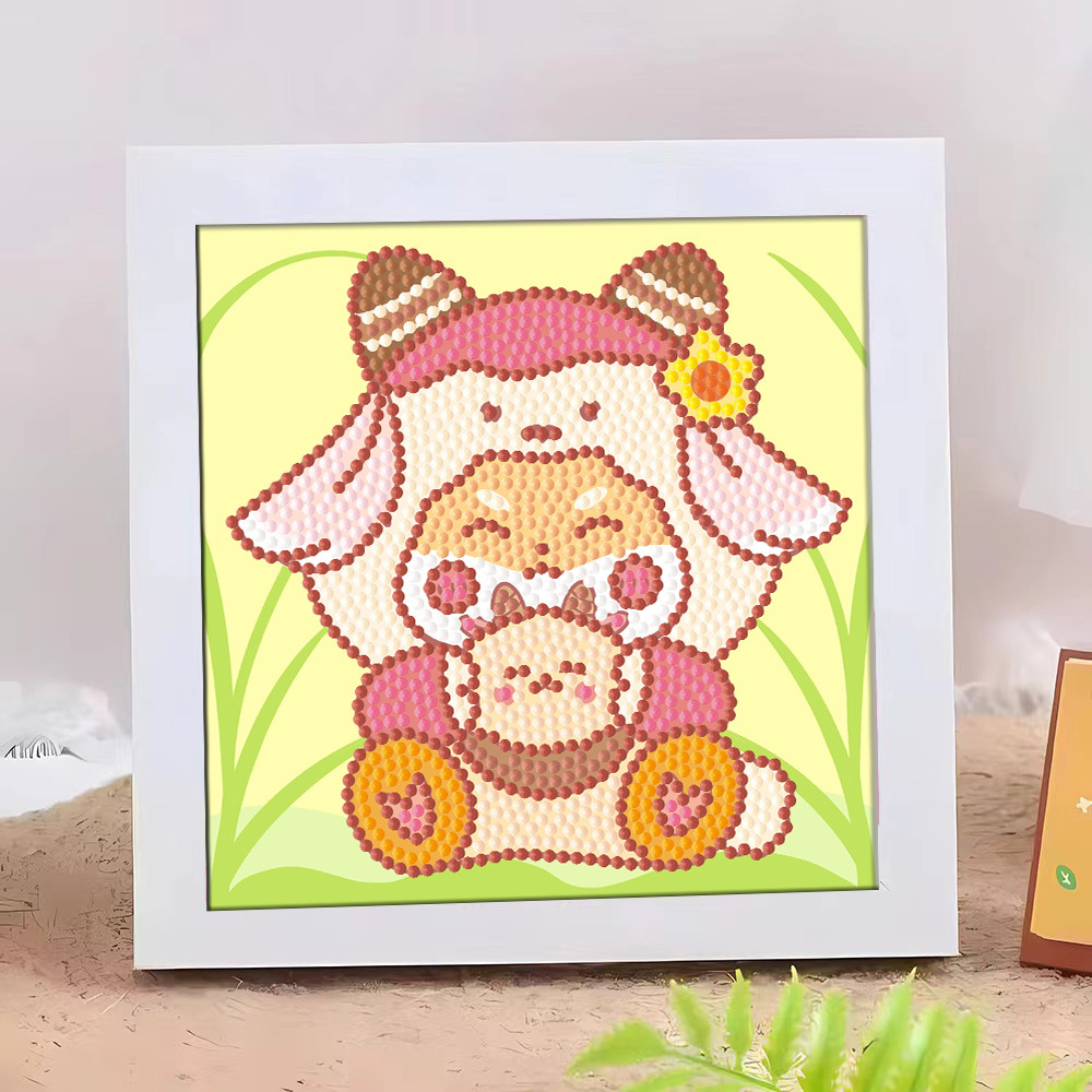 Diamante infantil DIY hecha a mano con material de marco paquete de dibujos animados Sanliou pegatinas de diamante regalo al por mayor pinturas de mampostería