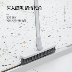 Long-handled floor brush, floor seam groove cleaning brush, bathroom tile gap brush, toilet bathroom scraper, hard-bristled floor brush