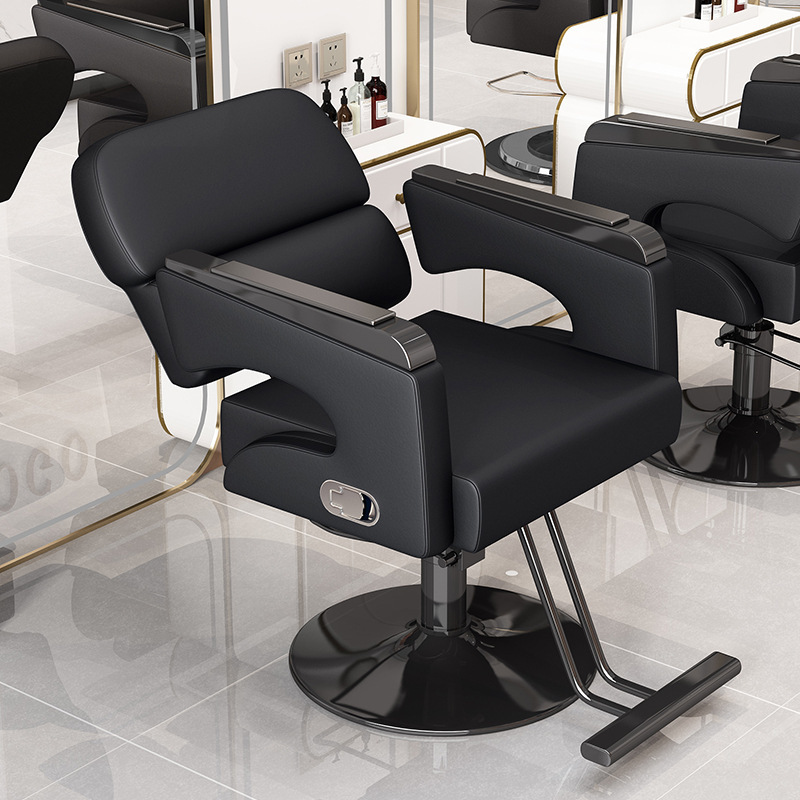 silla de peluquería plegable red salón de peluquería rojo corte de pelo especial elevación simple rotación silla de peluquería asiento