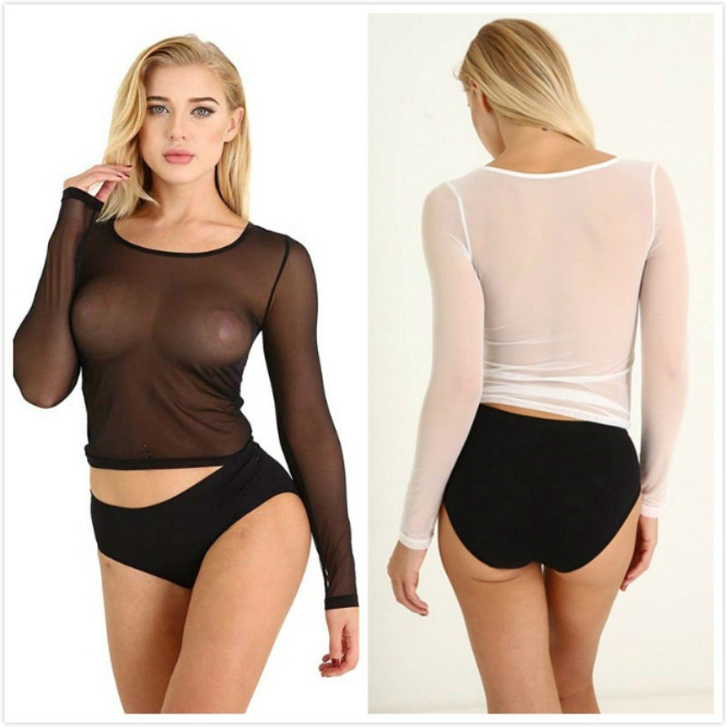 유럽과 미국 섹시 투명 전문 유혹 긴 셔츠 메쉬 홈 여성 잠옷 섹시한 속옷