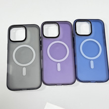 TPU+TPE肤感喷油磨砂二合一双色磁吸保护套适用iPhone17ProMax