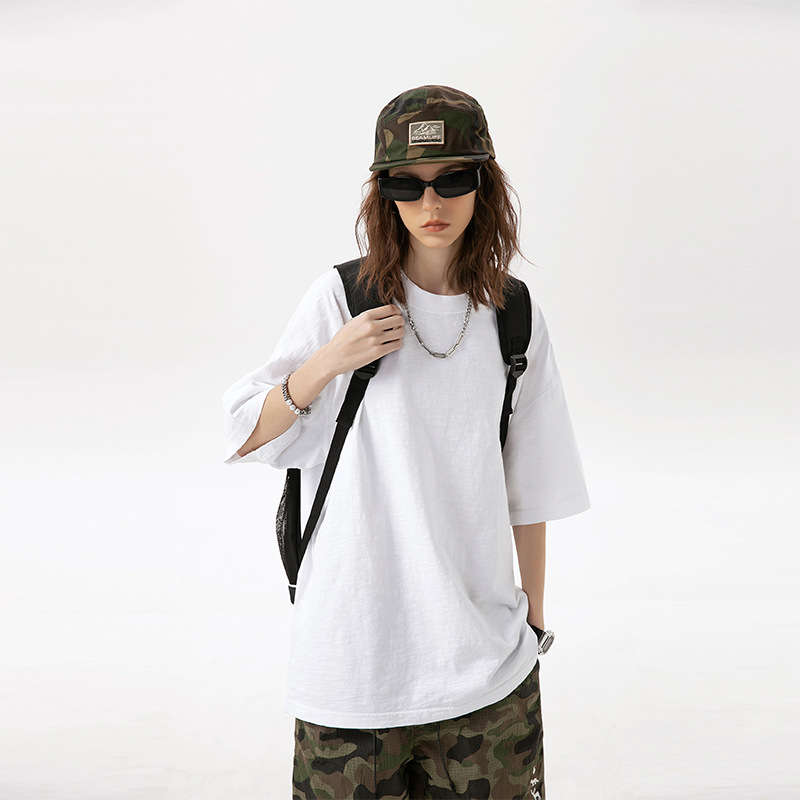 Solid brand summer bamboo comfortable breathable T-shirt with a…