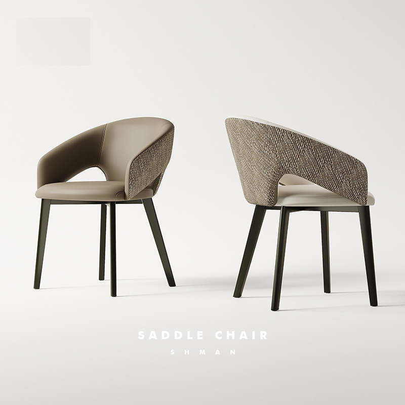 Italian Minimalist Designer High-End Home Restaurant Dining Chair Simple Modern Light Luxury Dining Table Chair Backrest Chair