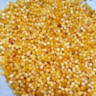 Pure Natural Beeswax White Flower Honey Round Beads Loose Beads for Necklace Wear with Beads and String Inlay Live Broadcast Benefits