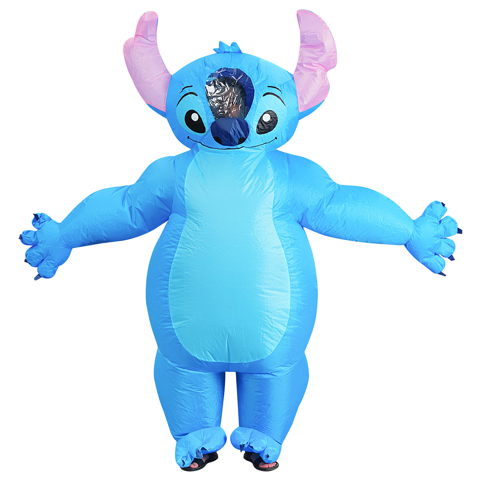 Animación animada personalizada azul Steely infláble ropa para adultos juega adorable ropa infláble de rendimiento