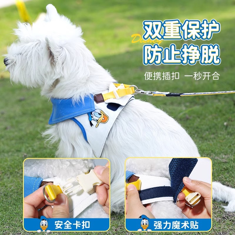 Disney serie Mickey tractor correa de tracción set de artículos de salida Donald para cachorro tractor collar perro