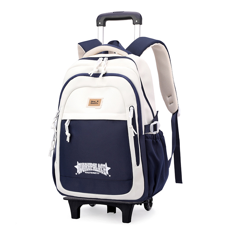 Pescado natural nueva mochila de tirón para niños 3 - 6 grados, mochila de alta capacidad para estudiantes de secundaria secundaria